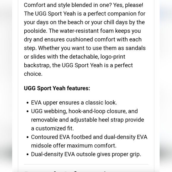 UGG sport yeah sling back sandals - Picture 5 of 7